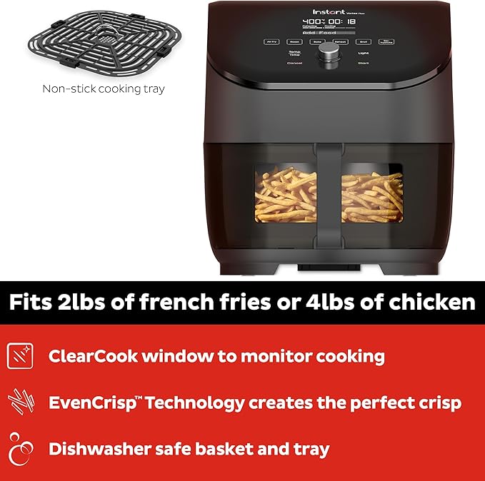 instant vortex plus clear cook air fryer